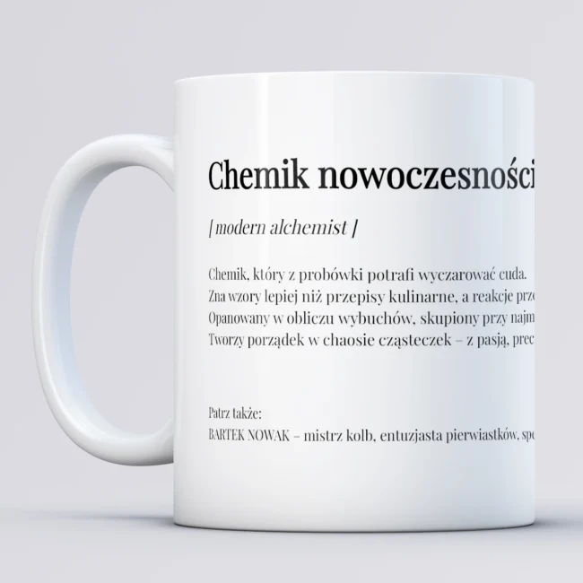 Personalizowany kubek DLA CHEMIKA Prezent dla chemika