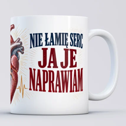 Personalizowany kubek Nie łamię serc dla kardiologa