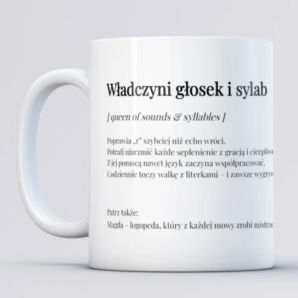 Personalizowany kubek Prezent dla logopedy