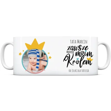 Kubek ze zdjęciem Prezent na dzień taty od niemowlaka