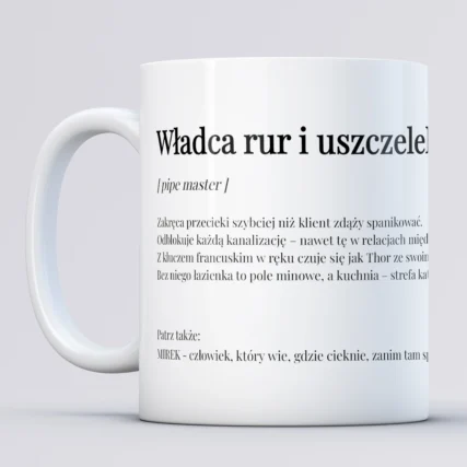 Personalizowany kubek WŁADCA RUR Prezent dla hydraulika