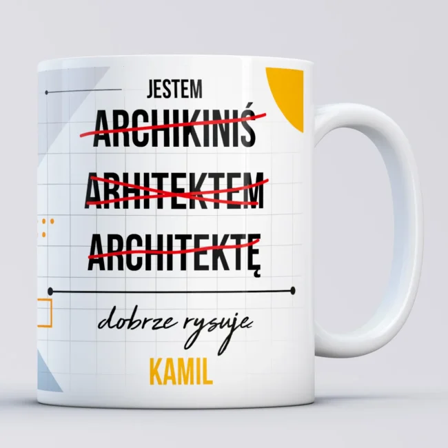 Personalizowany kubek dla Architekta z imieniem