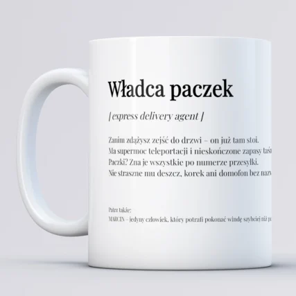 Personalizowany kubek dla kuriera WŁADCA PACZEK