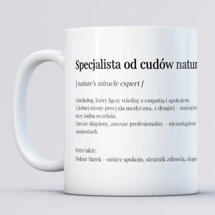 Personalizowany kubek dla lekarza ginekologa