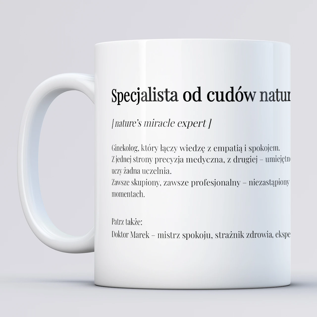 Personalizowany kubek dla lekarza ginekologa Personalizowany kubek dla lekarza ginekologa
