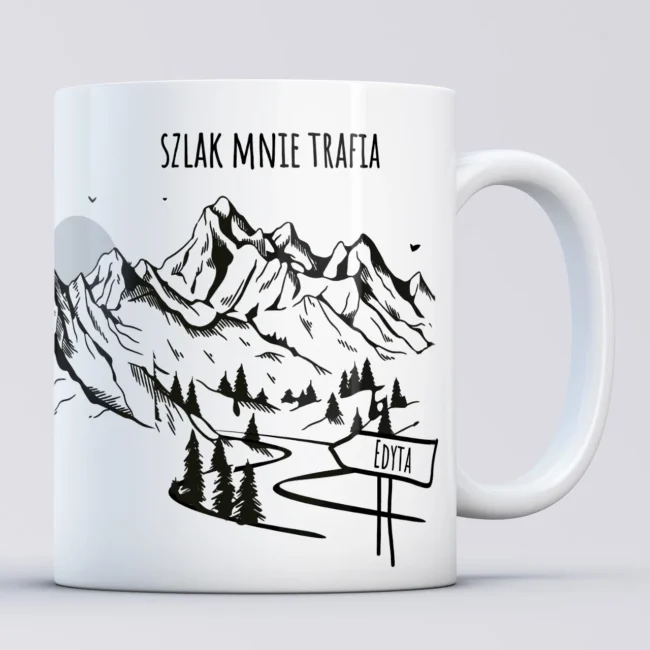 Personalizowany kubek dla milosnika gor
