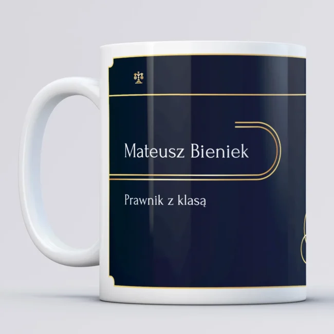 Personalizowany kubek dla prawnika PRAWNIK Z KLASĄ