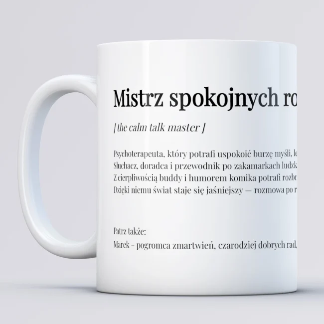 Personalizowany kubek dla psychoterapeuty z imieniem