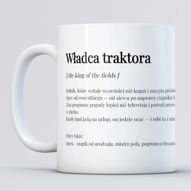 Personalizowany kubek dla rolnika WLADCA TRAKTORA