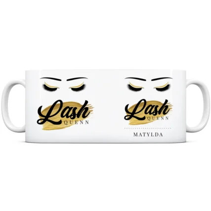 Personalizowany kubek dla stylistki rzęs prezent do salonu