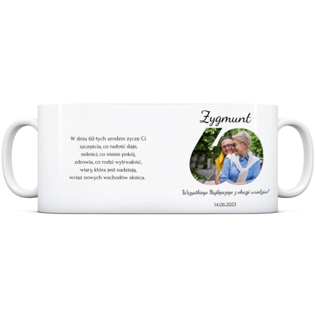 Personalizowany kubek na szescdziesiate urodziny