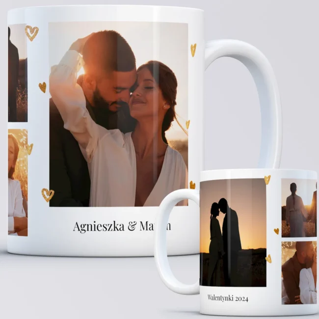 Personalizowany kubek walentynkowy ze zdjeciami