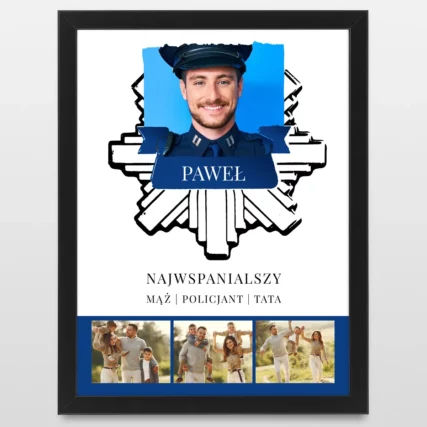 Personalizowany plakat Prezent dla męża policjanta