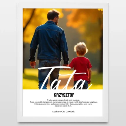Personalizowany plakat Prezent dla taty od syna