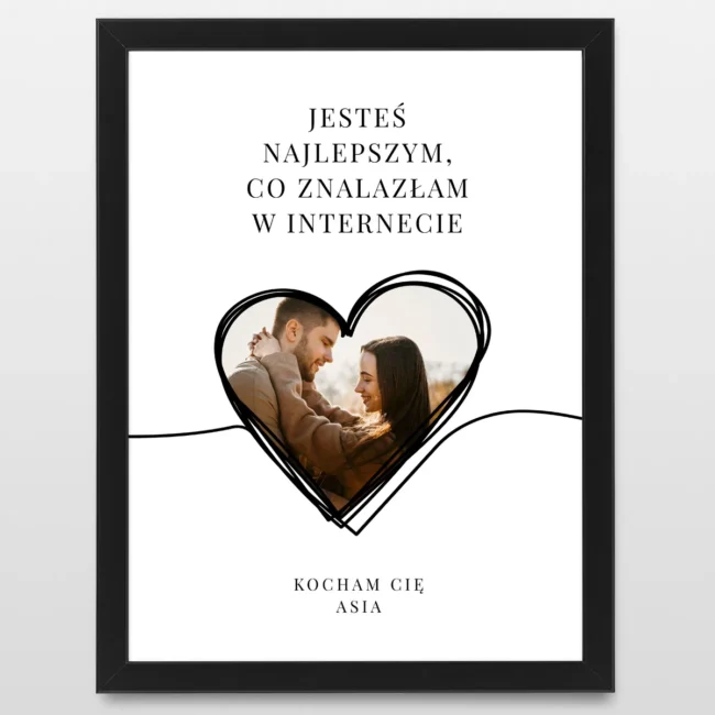 Personalizowany plakat dla chlopaka na rocznice