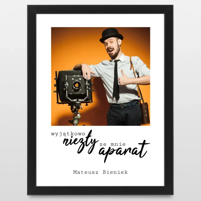 Personalizowany plakat dla fotografa NIEZLY APARAT