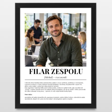 Personalizowany plakat dla pracownika - zabawna definicja