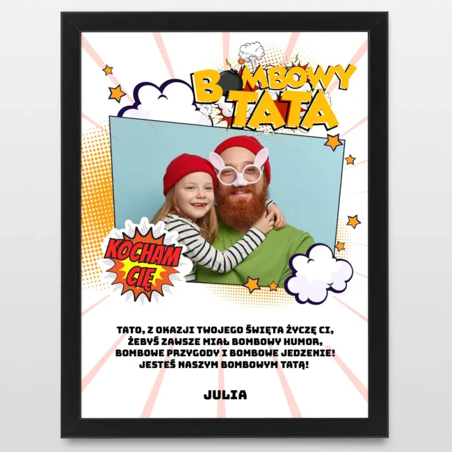 Personalizowany plakat dla taty BOMBOWY TATA