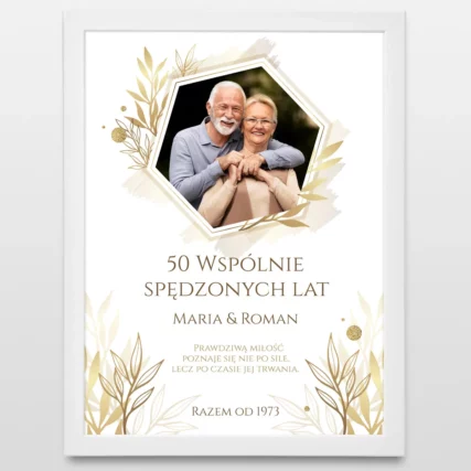 Personalizowany plakat na 50 rocznicę ślubu