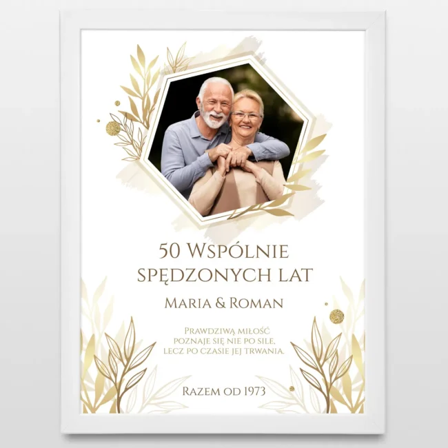 Personalizowany plakat na 50 rocznice slubu