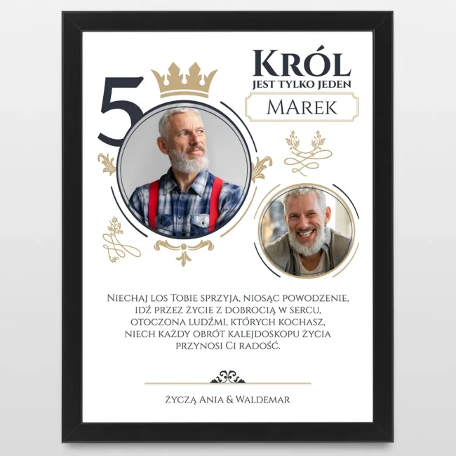 Personalizowany plakat na 50 urodziny dla faceta