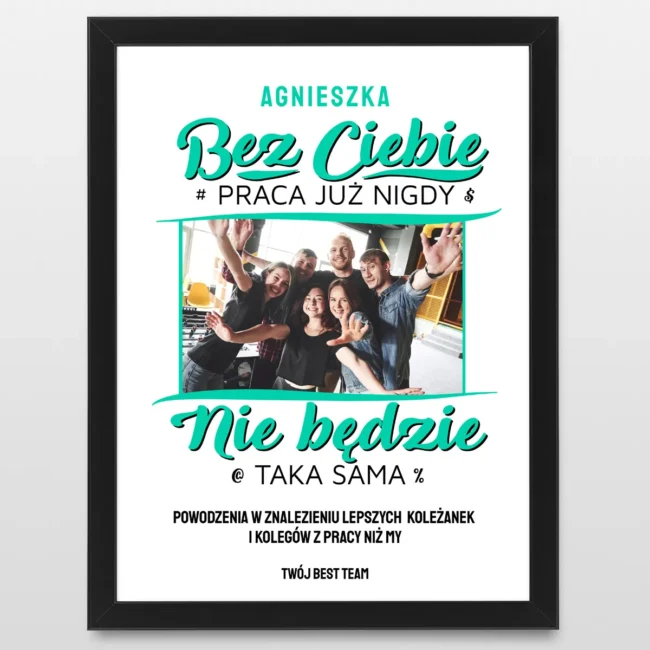 Personalizowany plakat na pożegnanie KOLEŻANKI Z PRACY