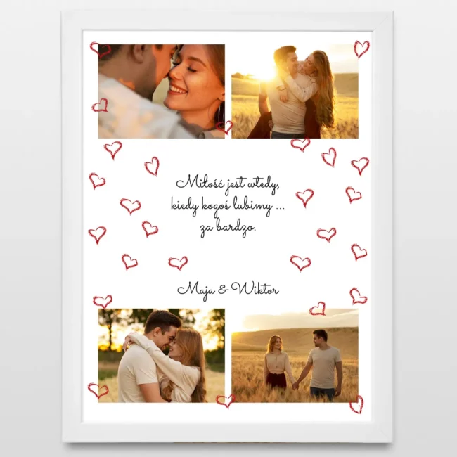 Personalizowany plakat walentynkowy dla niego