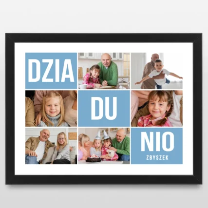 Personalizowany plakat ze zdjęciami dla dziadka DZIADUNIO