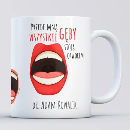 Personalizowany śmieszny kubek dla dentysty