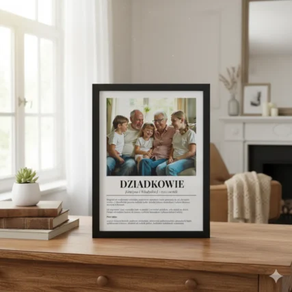 Plakat DEFINICJA ze zdjęciem Prezent dla dziadków