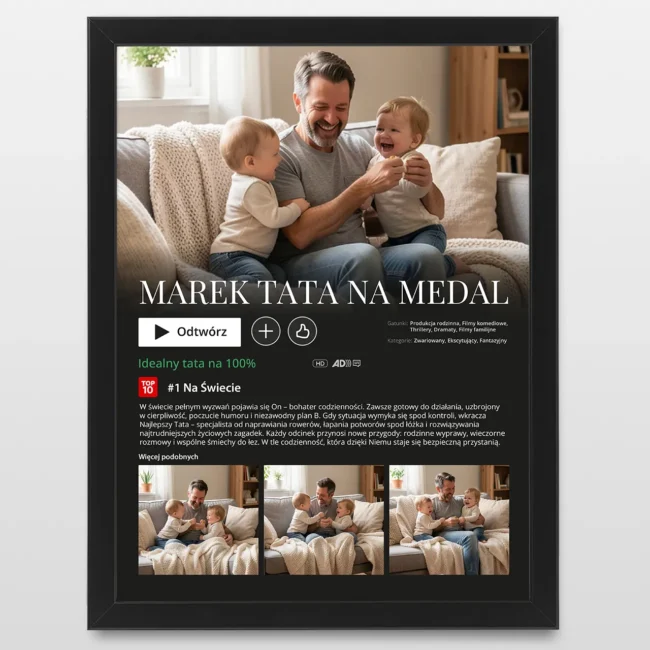 Plakat NETFLIX Prezent na Dzien Ojca od dzieci