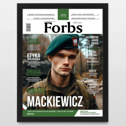 Plakat Okładka gazety Prezent na przysięgę wojskową