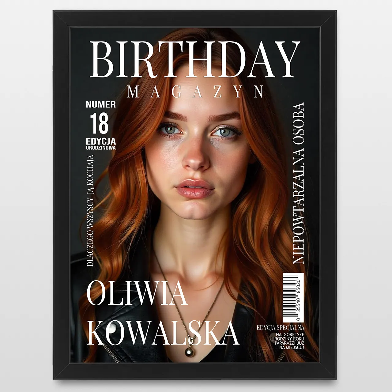 Plakat personalizowany w ramie Okładka magazynu BIRTHDAY Plakat personalizowany w ramie Okładka magazynu BIRTHDAY