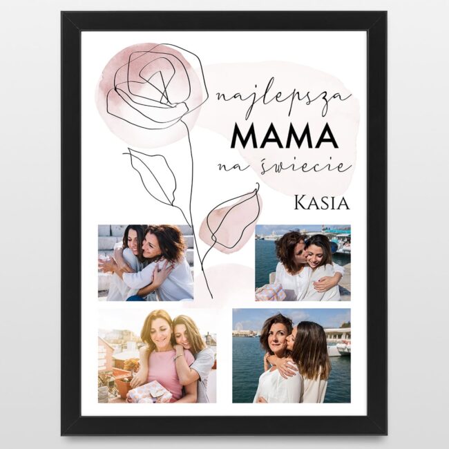 Plakat personalizowany ze zdjec PREZENT OD CORKI DLA MAMY