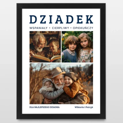 Plakat ze zdjęciami PREZENT DLA DZIADKA