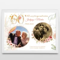 Plakat ze zdjęciami Prezent na 60 lat małżeństwa