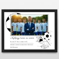 Plakat ze zdjęciem DLA TRENERA piłki nożnej