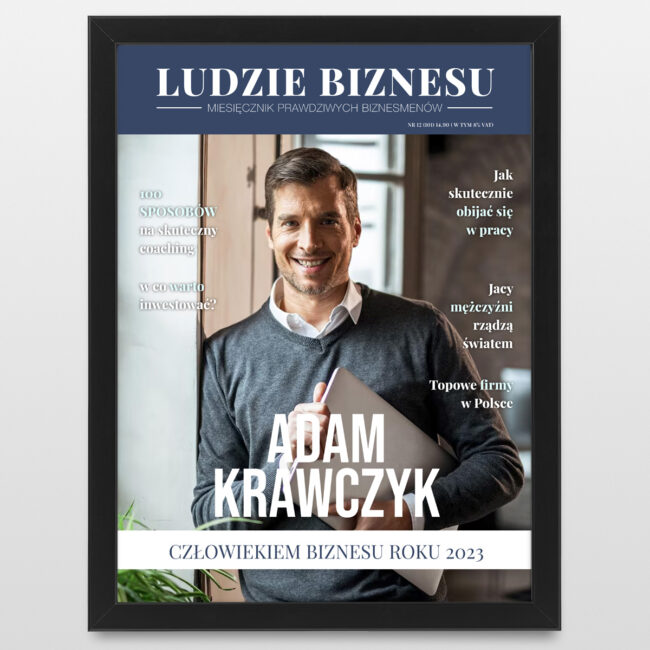 Plakat ze zdjęciem LUDZIE BIZNESU śmieszny prezent dla kolegi z pracy