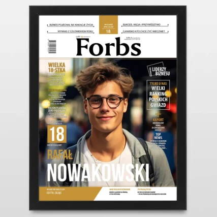 Plakat ze zdjęciem Okładka gazety na 18 urodziny