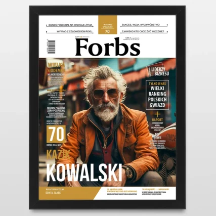 Plakat ze zdjęciem Okładka gazety na 70 urodziny