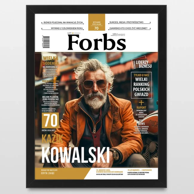 Plakat ze zdjeciem Okladka gazety na 70 urodziny
