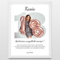 Plakat na 18 urodziny
