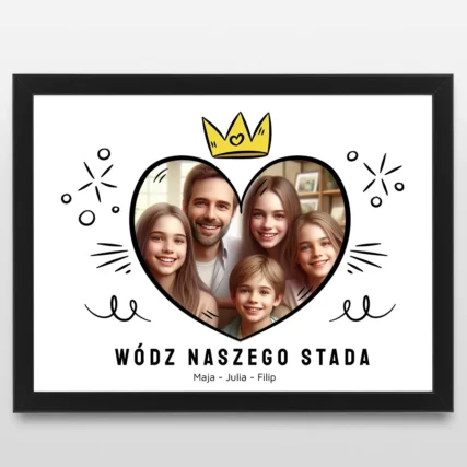 Plakat ze zdjęciem na Dzień Taty WÓDZ STADA