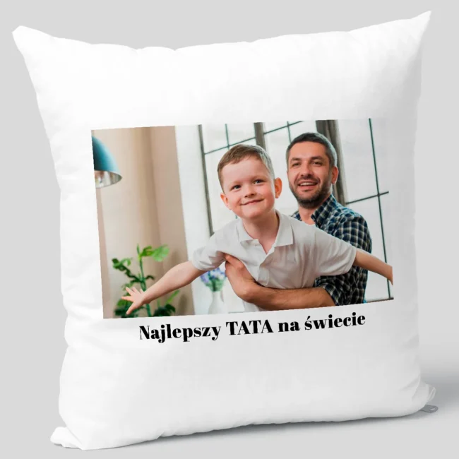 Poduszka ze zdjęciem Prezent na imieniny dla ojca