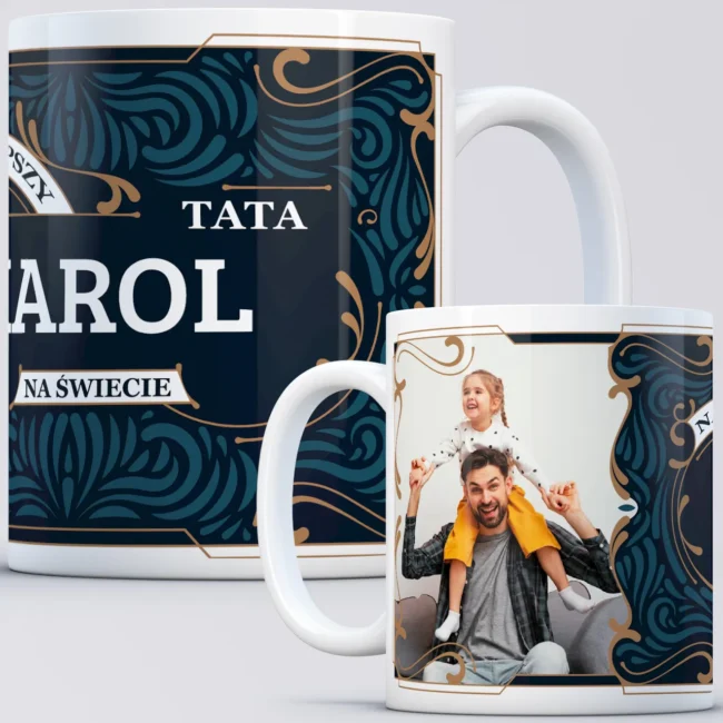 Prezent na dzień ojca Personalizowany kubek z imieniem dla taty