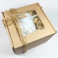Pudełko Opakowanie na kubek z okienkiem 13x13x10 cm