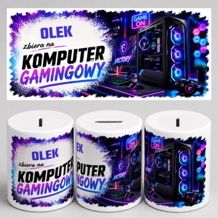Skarbonka NA KOMPUTER GAMINGOWY z imieniem