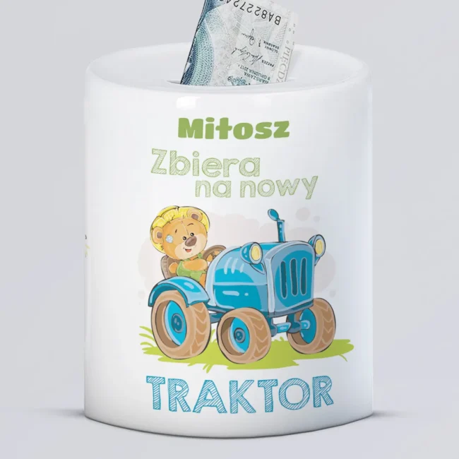 Skarbonka TRAKTOR dla chłopca Zbieram na nowy traktor