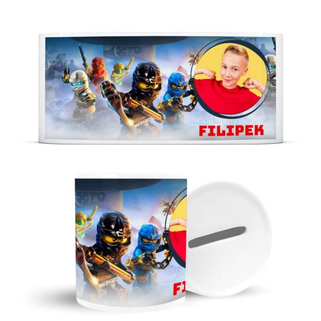 Skarbonka lego ninjago z imieniem