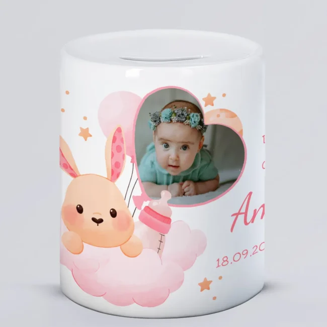 Skarbonka metryczka dla noworodka z imieniem